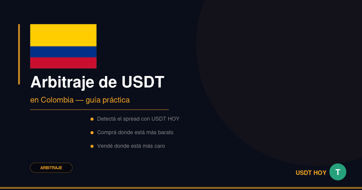 Cómo hacer arbitraje de USDT entre exchanges en Colombia 2026 — USDT HOY