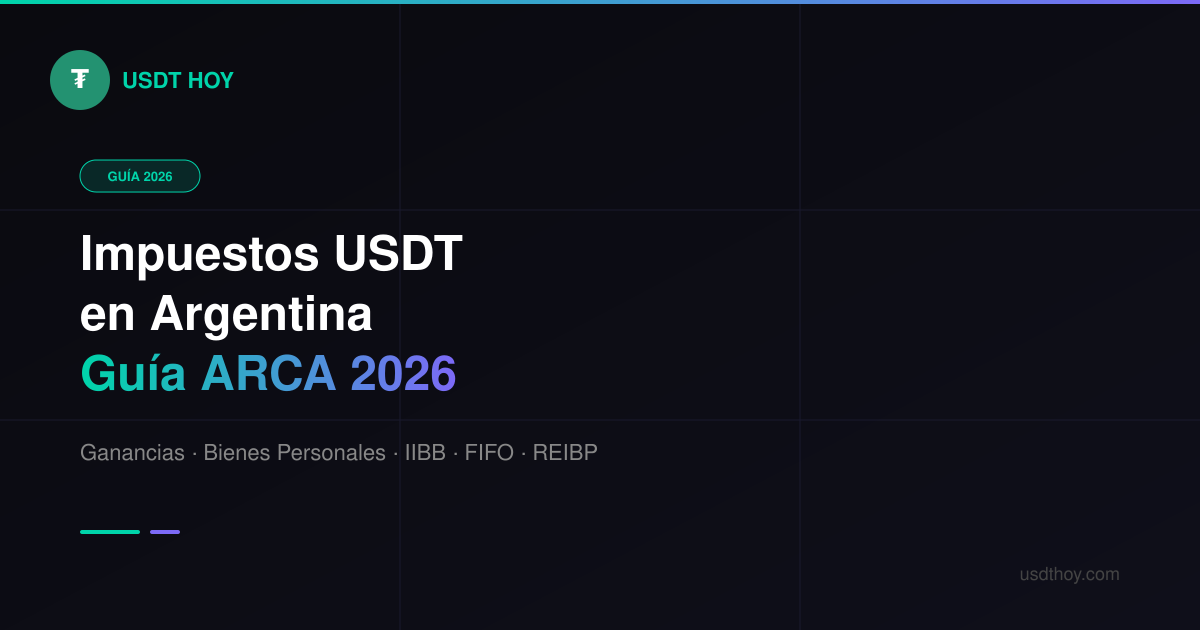 Impuestos por USDT en Argentina — Guía AFIP 2026 — USDT HOY