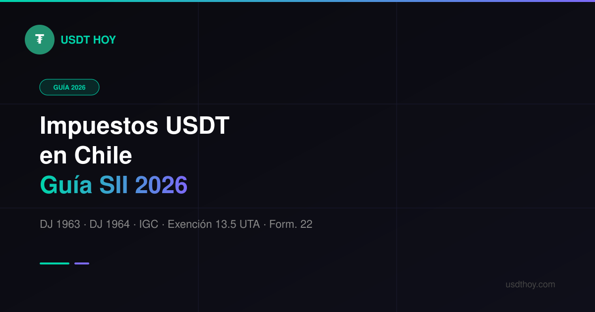 Impuestos por USDT en Chile — Guía SII 2026 — USDT HOY