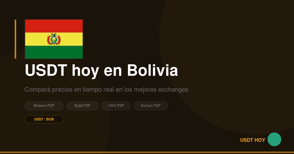 Precio del USDT hoy en Bolivia: dónde comprar al mejor precio en bolivianos — USDT HOY