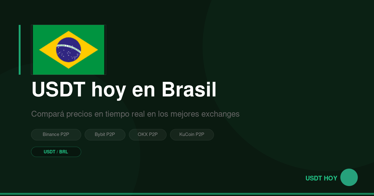 Precio del USDT hoy en Brasil: dónde comprar al mejor precio en reales — USDT HOY