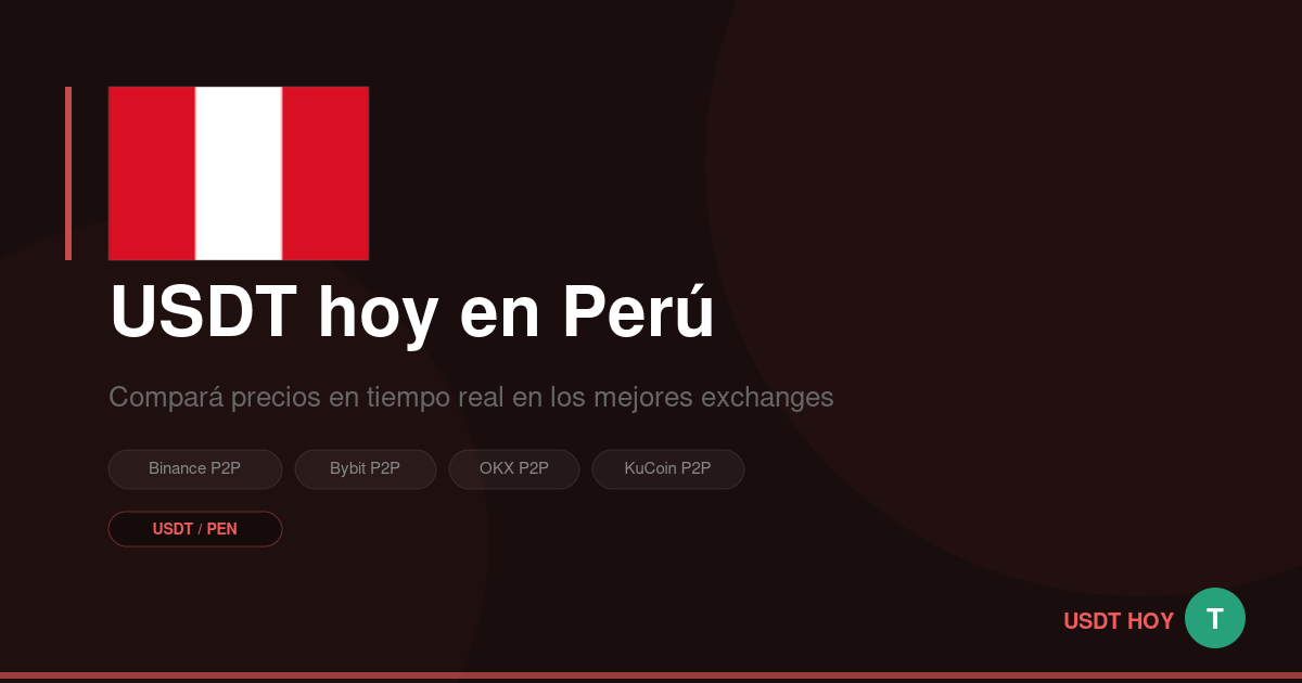 Precio del USDT hoy en Perú: dónde comprar al mejor precio en soles — USDT HOY