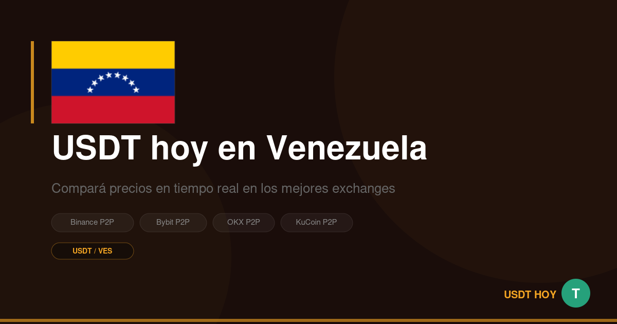Precio del USDT hoy en Venezuela: dónde comprar al mejor precio en bolívares — USDT HOY